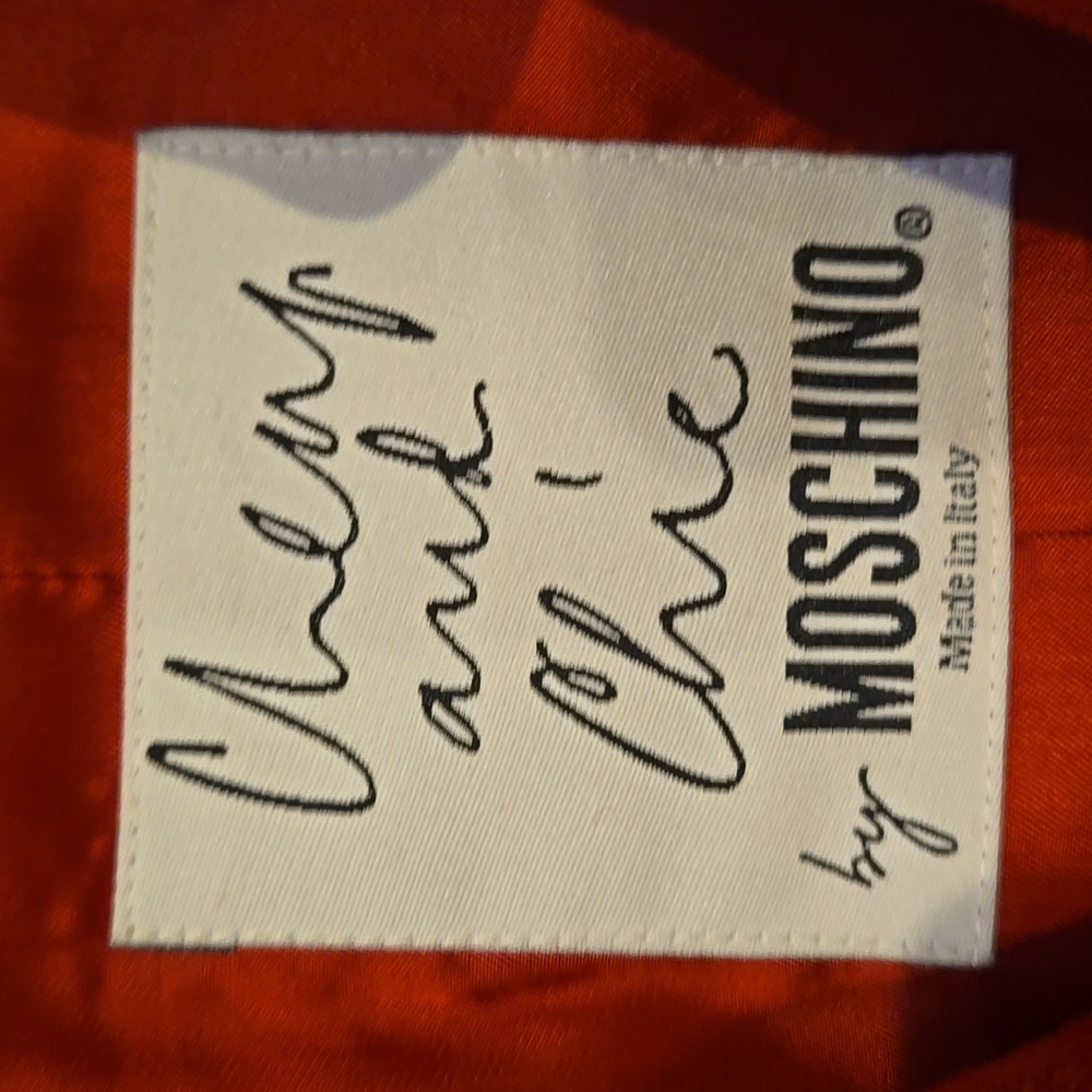 Moschino Cheap and Chic Vintage Red/Black Classic Wool Blend Jacket - Picture 2 of 10